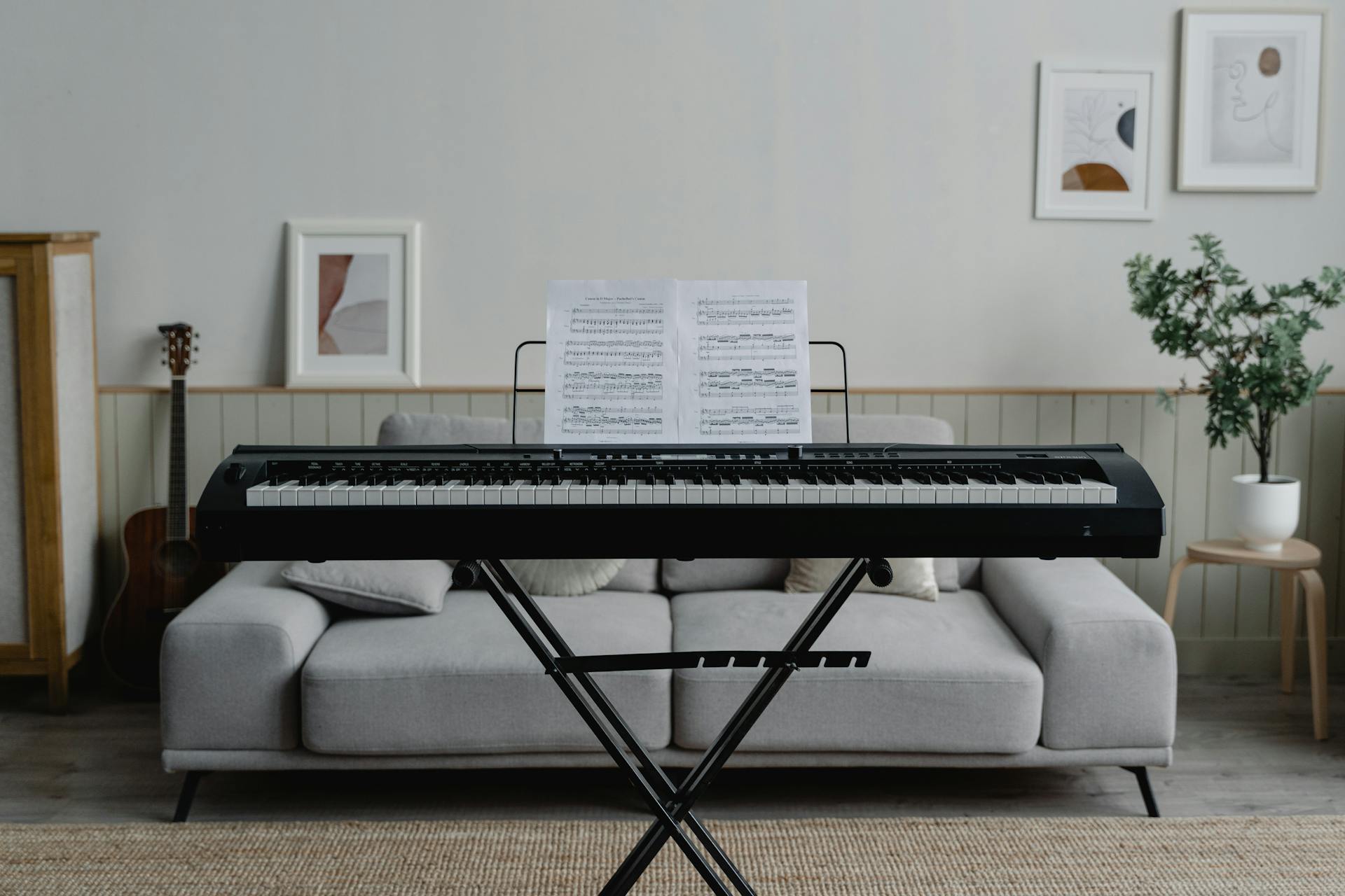 piano and sheet music