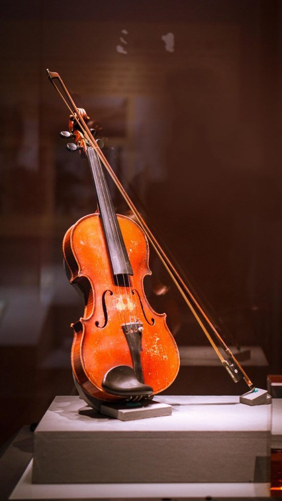 violin at museum